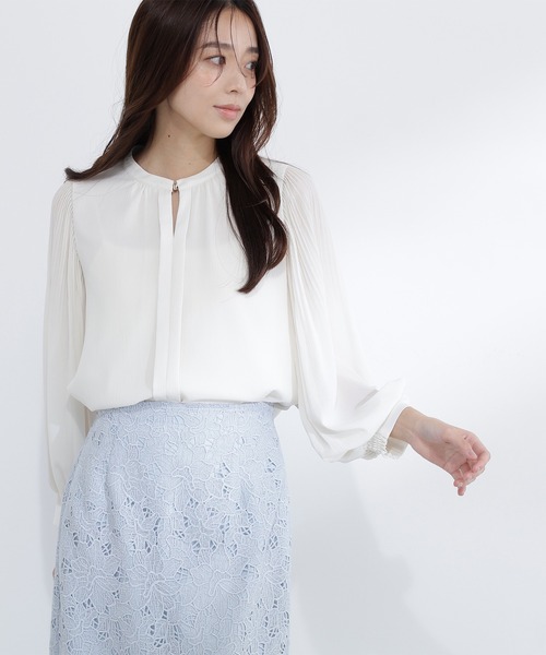 「NATURAL BEAUTY BASIC」 長袖ブラウス MEDIUM グレイッシュベージュ レディース_画像7