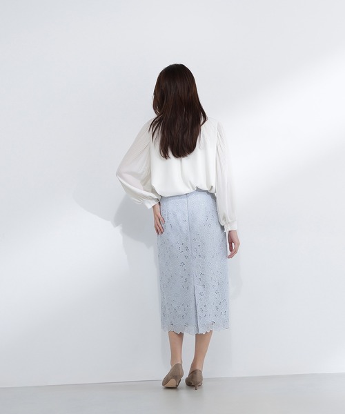 「NATURAL BEAUTY BASIC」 長袖ブラウス MEDIUM グレイッシュベージュ レディース_画像8