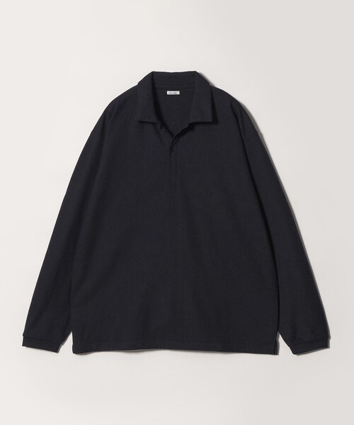 steven alan ポロシャツ ブラック メンズ ポロシャツ 「Steven Alan」 ミルド ウール 1B スキッパー メンズ