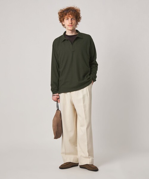 ポロシャツ 「Steven Alan」 ミルド ウール 1B スキッパー メンズ