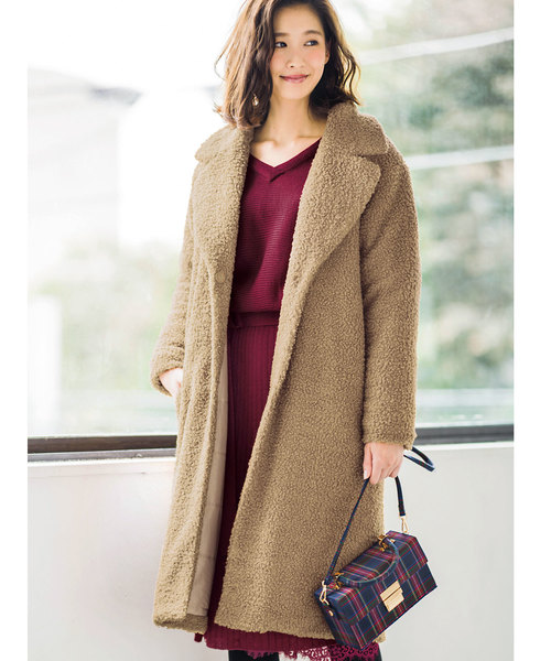 GeeRA（ジーラ） コート チェスターコート 総ボアロングチェスター