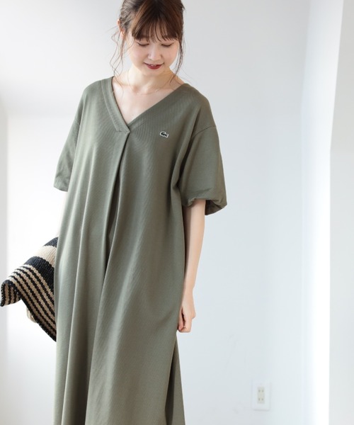 保障できる ワンピース Lacoste B Ming By Beams 別注 ギャザースリーブ ワンピース 21ss 新発 Www Doctor Plan Com