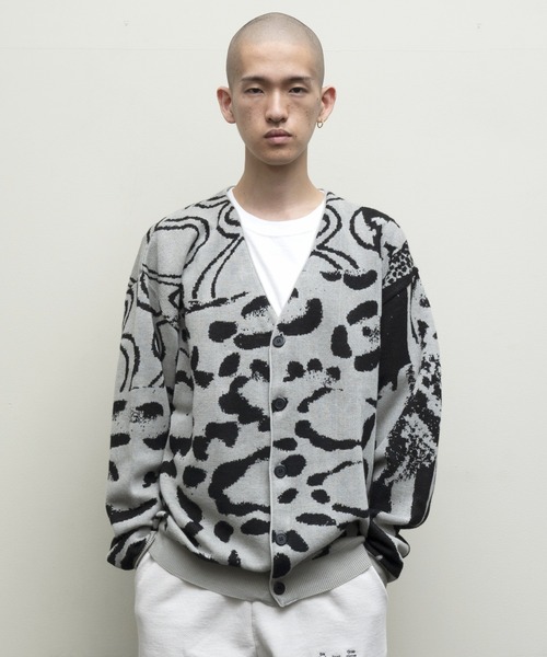 カーディガン JACQUARD RAMIE CARDIGAN