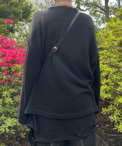 xu トライバルニットフーディー XU セーター ニット 「XU」see-through knit メンズ レディース