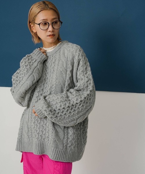 bohmal（ボマール） ニット セーター ボリュームハニカムケーブル