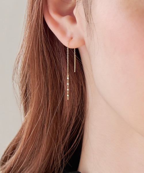 Phoebe（フィービー） ピアス 「K10」グリッターアメリカンチェーン