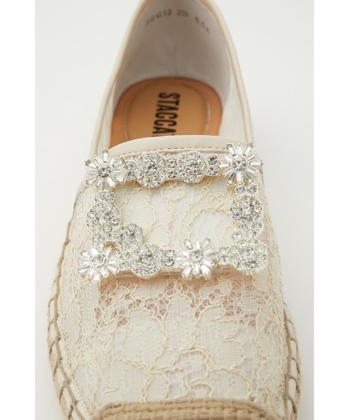 STACCATO（スタッカート） スリッポン フラワーバックルレーシー