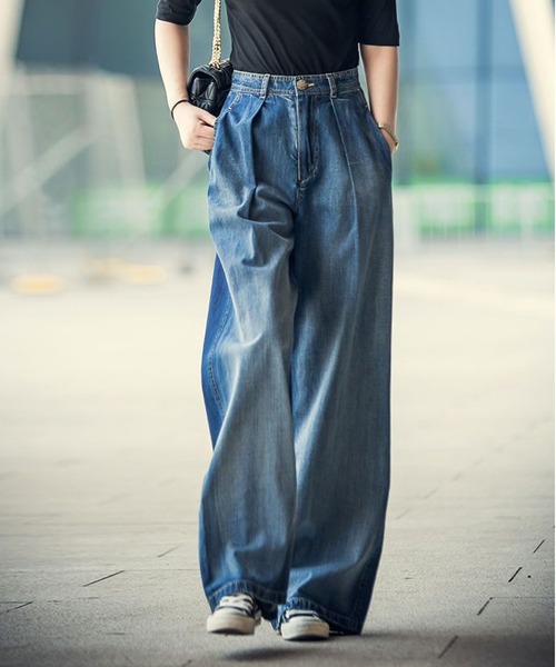 BLANC FICELLE ジーンズ デニム デニムパンツ ワンタック デニム