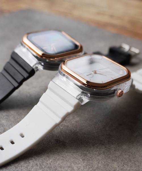 Port（ポート） 腕時計 ＼ カラバリ豊富♪ ／ スクエア クリア