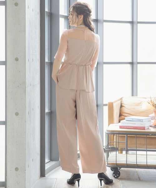 Retica パンツドレス カシュクールウエストリボンアシメフリル