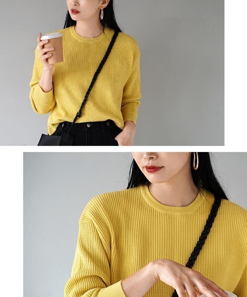 apartment department tシャツ ワッフルニット プルオーバー「クルー