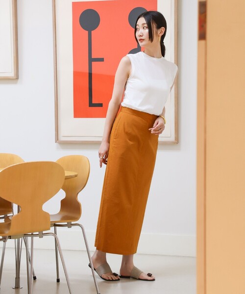 ATON 2020S/Sフレスカタンクトップキャメル新品 ATON（エイトン） tシャツ ATON / ORGANIC FRESCA タンクトップ