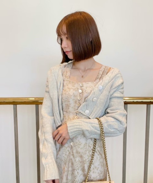 deicy カーディガン DEICY（デイシー） カーディガン ケーブルデザインショート