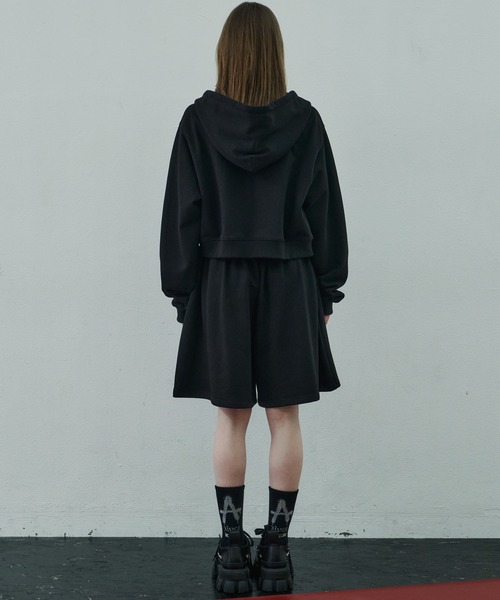 PROV(prov)パーカーグリー AIVER ボロハーフジップパーカー（パーカー