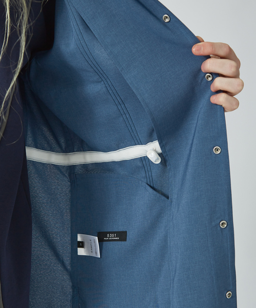 5351 POUR LES HOMMES シャツ リネンライクロングシャツ メンズ