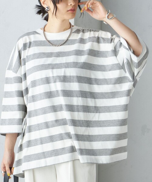 シップスSHIPS別注onitゆったり24SSボーダービッグシルエットTEE♪ SHIPS - シップスSHIPS別注onitゆったり24SSボーダービッグ