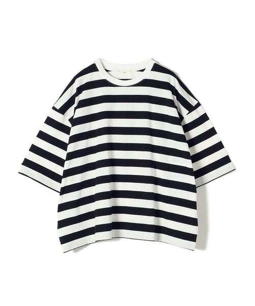SHIPS for women / シップスウィメン 【SHIPS別注】onit:〈手洗い可能〉ボーダー ビッグ シルエット TEE◇ SHIPS tシャツ 「SHIPS別注」onit:「手洗い可能」ボーダー