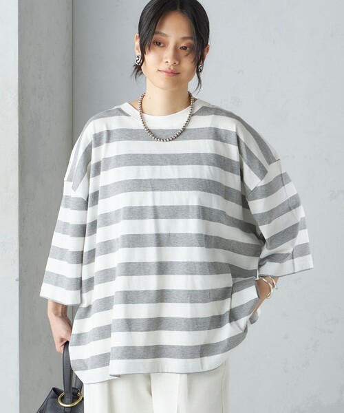 SHIPS any:〈手洗い可能〉ドット ビッグシルエット シャツ 01ce014-85201-01b.jpg
