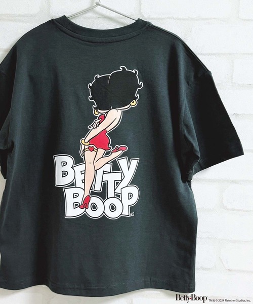 希少 BETTY BOOP ベティブープ Tシャツ 半袖 ブラック ラメ入り BETTY BOOP tシャツ ベティブープ オーバーサイズ 半袖Tシャツ