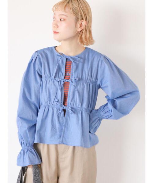 ehka sopo（エヘカソポ） ブラウス シャツ シャンブレーシャーリング