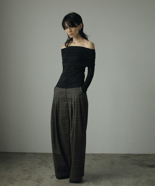 anuke Soft Offshoulder Tops ブラック セール】Soft Offshoulder Tops（Tシャツ/カットソー）｜anuke