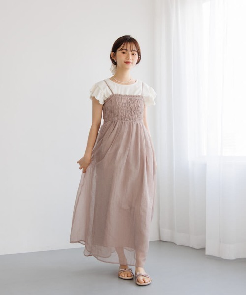 日本未入荷 UNIFREE★シャーリングチェックワンピース 84110041b_b_98_500.jpg