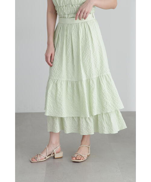 JILLSTUART ドビーサッカーシャーリングスカート セール】◇ドビーサッカーシャーリングスカート（スカート