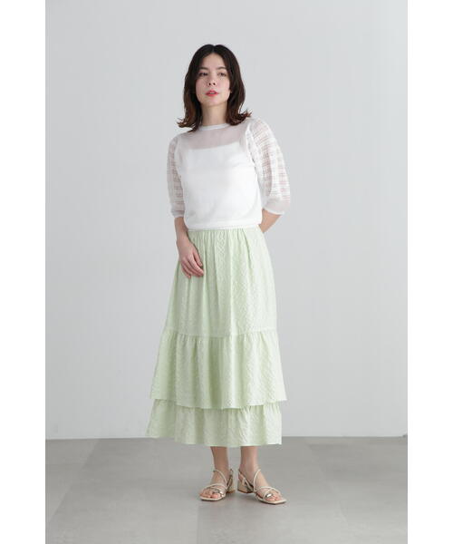 JILLSTUART ドビーサッカーシャーリングスカート セール】◇ドビーサッカーシャーリングスカート（スカート