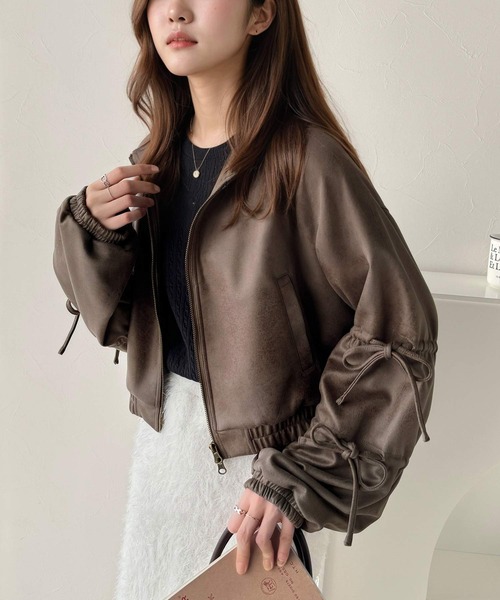 mily bilet ブルゾン アウター 「mily bilet」ヴィンテージ感 mily bilet ブルゾン アウター 「mily bilet」ヴィンテージ感