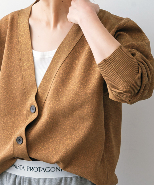 Spick＆Span カーディガン ラメ深Vカーディガン レディース : ZOZOTOWN 