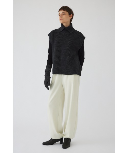 【新品タグ付き】定価41800円RIM.ARK ニットベスト ウール ブラック RIM.ARK(リムアーク)｜Pin-tuck knit vest/ニットベスト/ブラック の