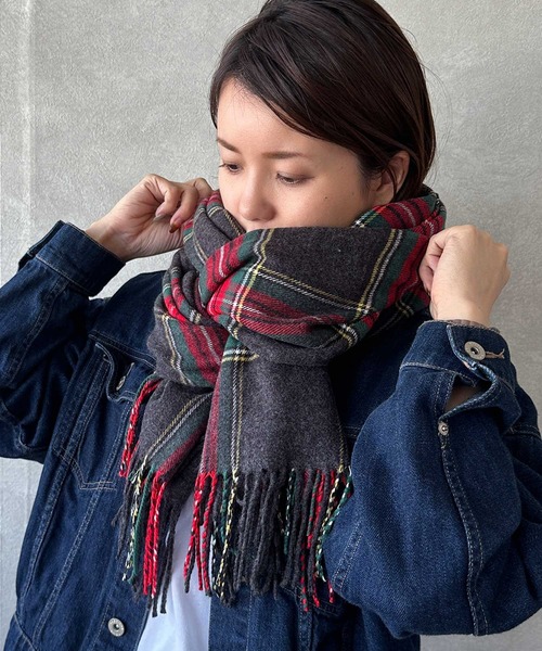Burberry ラズベリーソルベチェック ストール　　　　マフラー　未使用 BAYBLO ストール マフラー (KS)チェックストール レディース メンズ