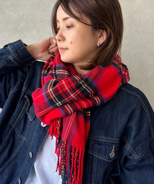BAYBLO ストール マフラー (KS)チェックストール レディース メンズ