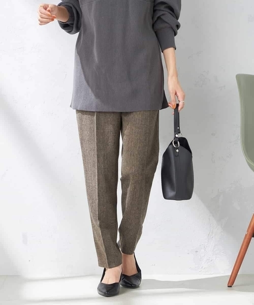a.v.v（アー・ヴェ・ヴェ） パンツ 「洗える」ツイード美ラクる