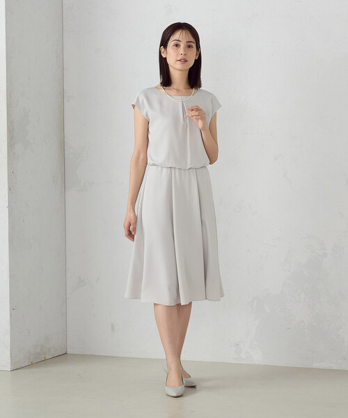 服/ファッション ワンピース セール】 キレイに決まる!脇プリーツジャンドレ （ロング・マキシ丈