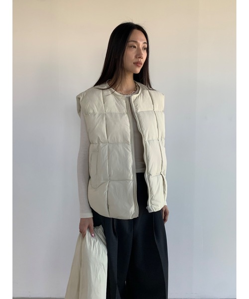 ファーリー　ノーカラーダウンベスト The DUFFER of ST.GEORGE（ザダファーオブセントジョージ）の「GRENADE