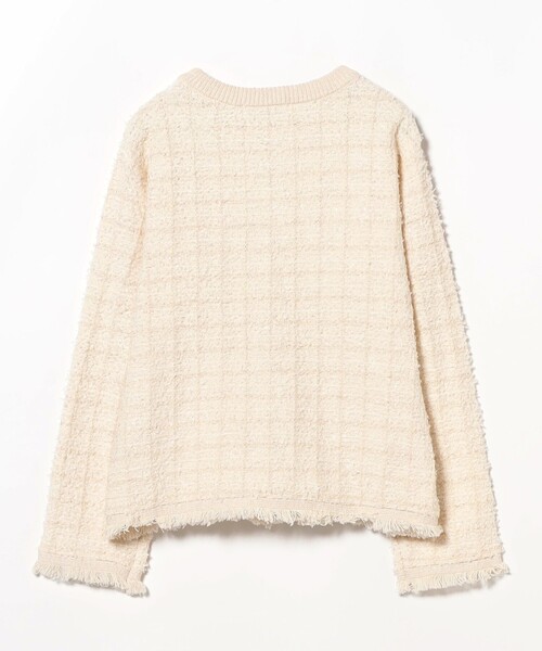 B：MING by BEAMS カーディガン ツイード ニット ジャケット（S