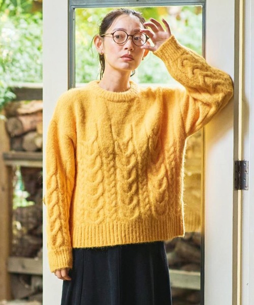 ニット セーター ａｎｄ　ｍｙｅｒａ　ちょっとだけみじか丈のセーター レディース