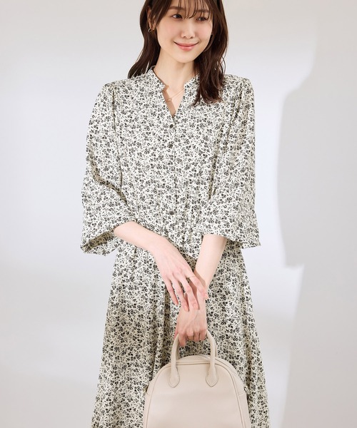 ROPE' PICNIC ワンピース 小花柄スキッパーロングワンピース