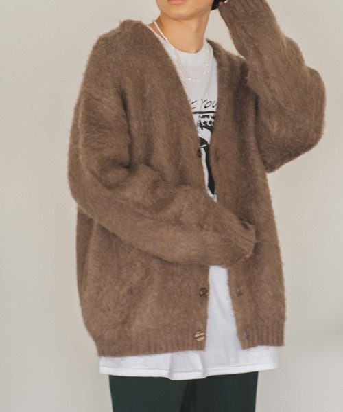 「WEGO」 ニットカーディガン MEDIUM ダークオレンジ メンズ_画像2