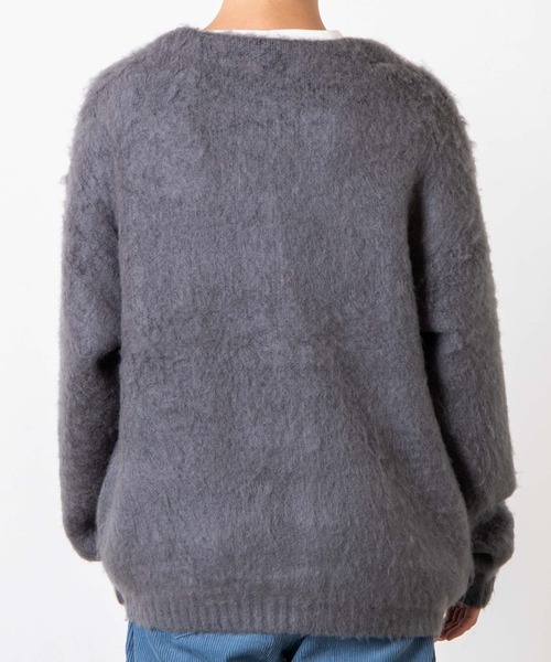 「WEGO」 ニットカーディガン MEDIUM ダークオレンジ メンズ_画像9