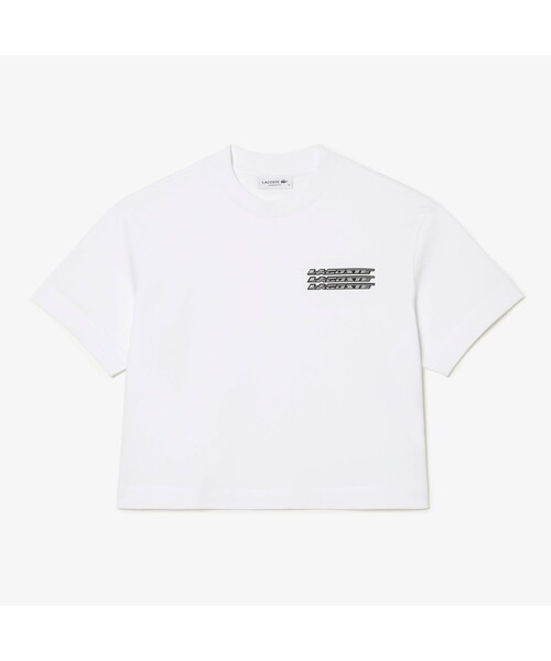 LACOSTE 「LACOSTE」 半袖Tシャツ 38 ピンク レディース