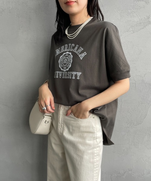 Americana×JEANS FACTORY半袖ショートTシャツ アメリカーナ AMERICANA tシャツ 「Americana×JEANS FACTORY/アメリカーナ
