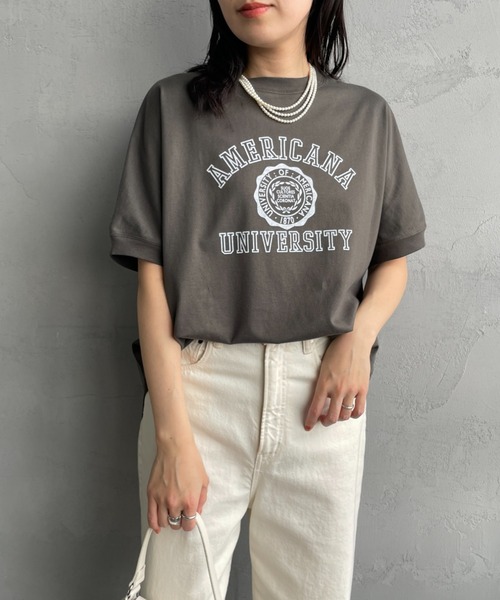 美品⭐︎AmericanaJEANSFACTORYアメリカーナ　別注 Tシャツ AMERICANA tシャツ 「Americana（アメリカーナ） for SALON