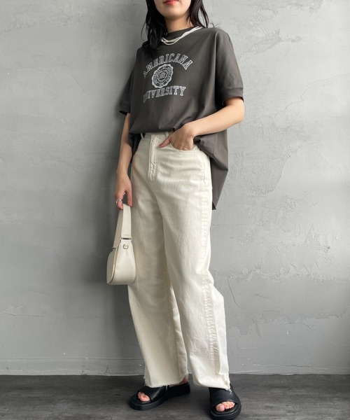 AMERICANA 別注College Tシャツ AMERICANA tシャツ 「Americana×JEANS FACTORY/アメリカーナ