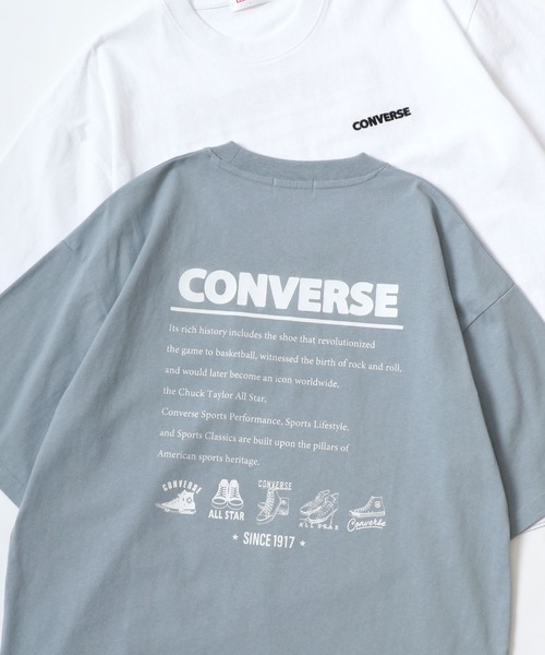 tシャツ CONVERSE/コンバース オーバーサイズ オールスター スニーカー バックプリント ロゴ ワンポイント刺繍 半袖Tシャツ/レディース メ | CONVERSE | 07