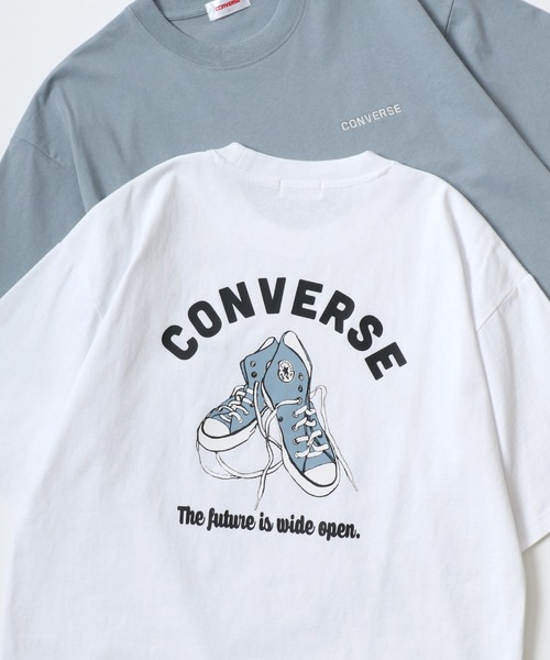 tシャツ CONVERSE/コンバース オーバーサイズ オールスター スニーカー バックプリント ロゴ ワンポイント刺繍 半袖Tシャツ/レディース メ | CONVERSE | 03