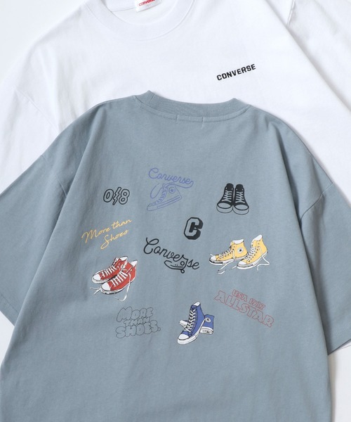 tシャツ CONVERSE/コンバース オーバーサイズ オールスター スニーカー バックプリント ロゴ ワンポイント刺繍 半袖Tシャツ/レディース メ | CONVERSE | 09