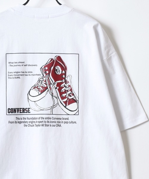tシャツ CONVERSE/コンバース オーバーサイズ オールスター スニーカー バックプリント ロゴ ワンポイント刺繍 半袖Tシャツ/レディース メ | CONVERSE | 11