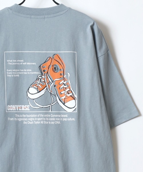 tシャツ CONVERSE/コンバース オーバーサイズ オールスター スニーカー バックプリント ロゴ ワンポイント刺繍 半袖Tシャツ/レディース メ | CONVERSE | 15